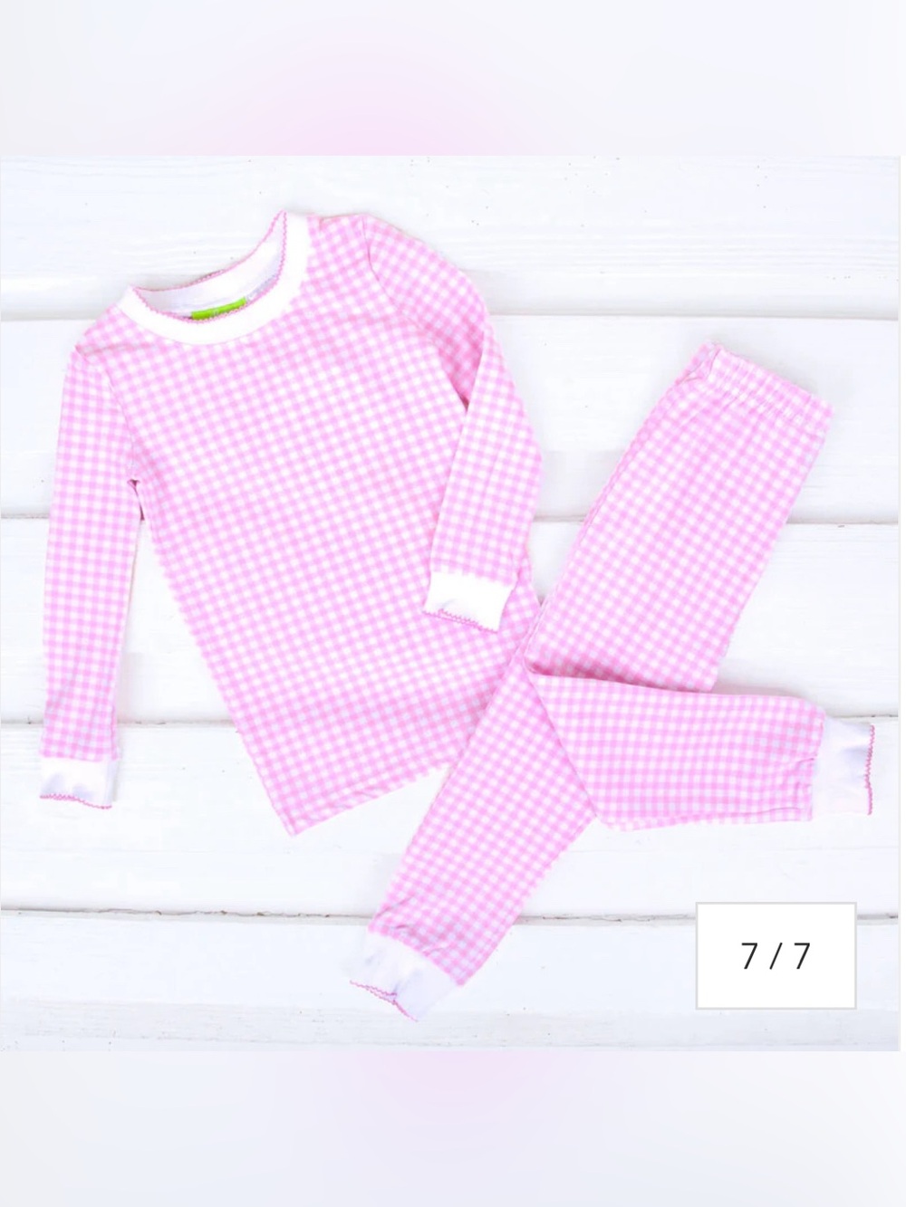 Classic Whimsy, Pink Gingham Pajama Set, Size 12 months